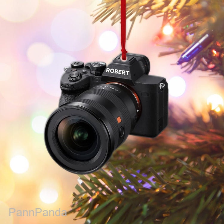 Personalized Camera Christmas Ornament, Camera Photographer Flat ...