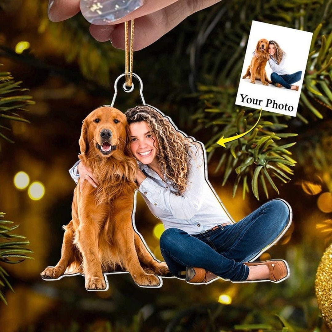 Personalized Photo Ornament Acrylic Custom Dog Photo Ornament, Pet ...