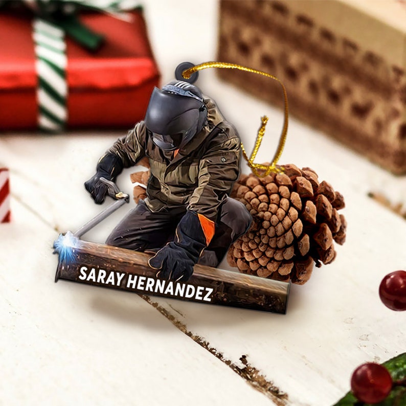 Personalized Welder Equipment Christmas Ornament, Welder Ornament