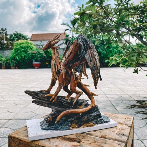 Driftwood Dragon Wood Art Driftwood Sculpture Driftwood Art Etsy