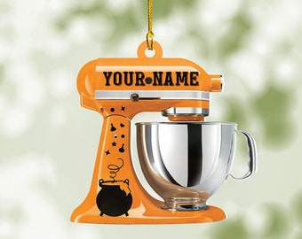 Personalized Baking Mixer Christmas Flat Ornament, Baking Mixer Acrylic Ornament, Bakery Kitchen Ornament Decor, Christmas Gift For Baker