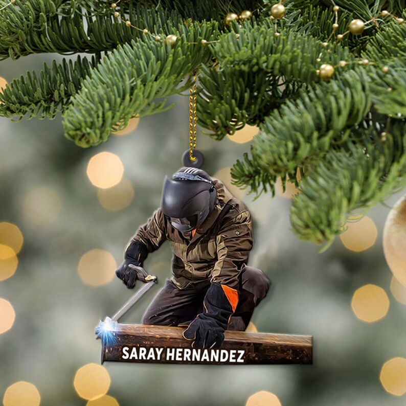 Personalized Welder Equipment Christmas Ornament, Welder Ornament