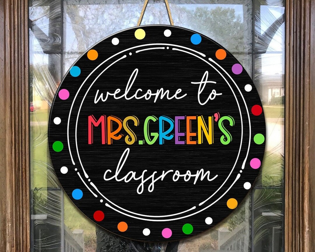 Personalized Teacher Door Sign, Teacher Name Sign, Teacher Door Hanger ...