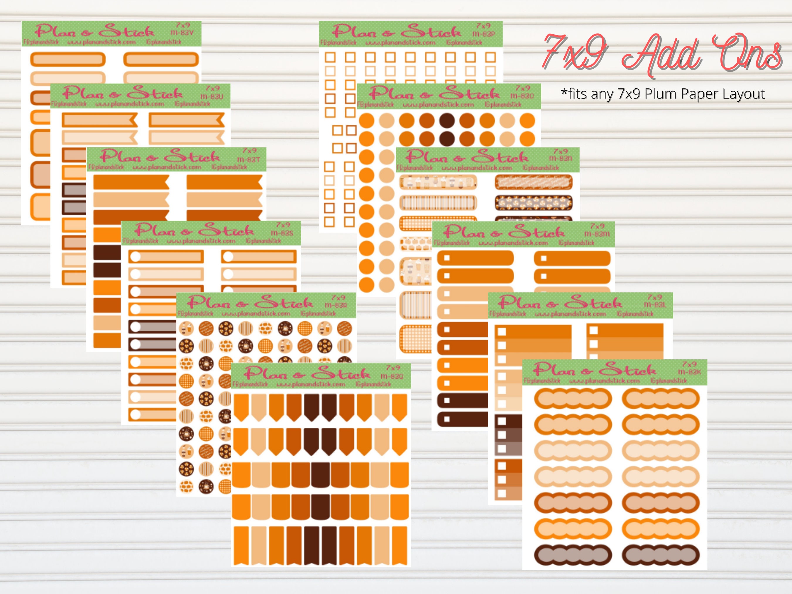 Pumpkin Spice  Weekly Planner Sticker Kit 7x9 VL – Fox Paper Scissors