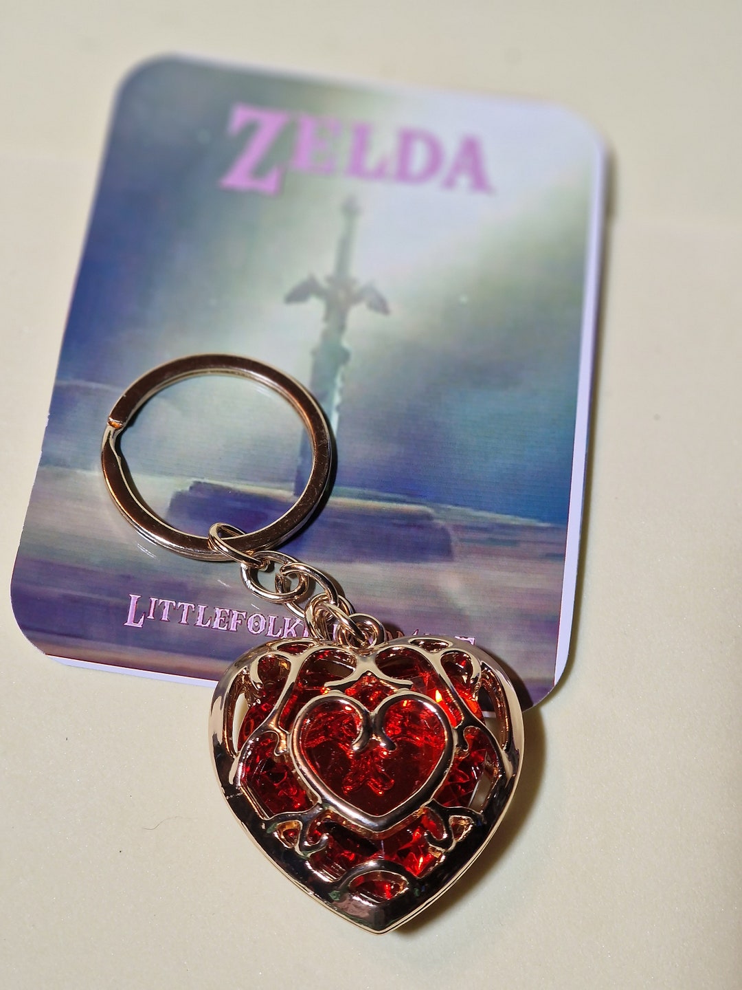 Zelda Inspired Keyring, Heart Container, Nostalgic Game BOTW TOTK
