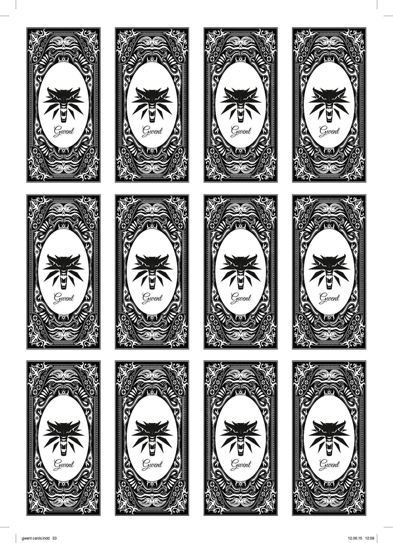 Full Gwent Cards Ready to Print Including Backs - Etsy