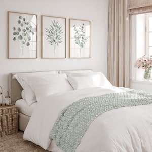 Eucalyptus Art Print Set of 3 Sage Green Wall Art Botanical Print Set ...