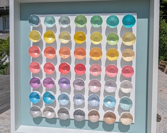 Unique Egg-Shell Art Composition in Shadow Box