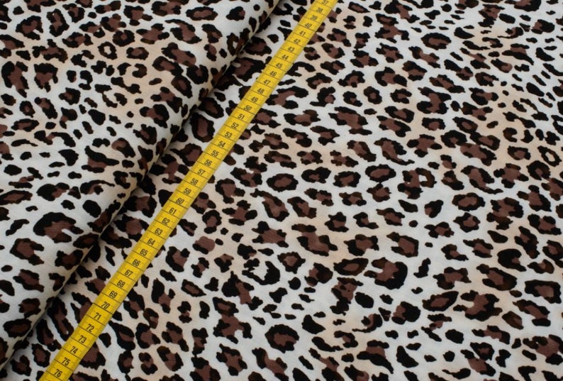 Personalized tracksuit Viscose linen animal leopard print Fleece fabric Washable Polyester fabric tracksuit