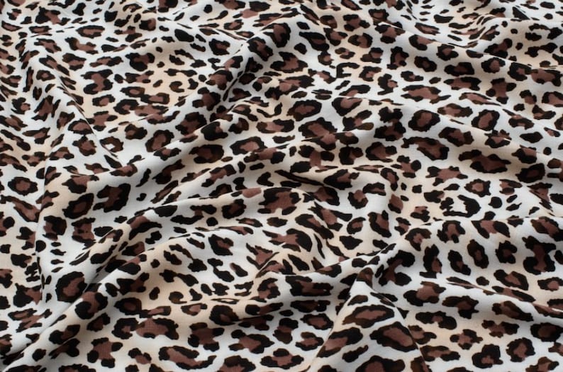 Personalized tracksuit Viscose linen animal leopard print Fleece fabric Washable Polyester fabric tracksuit