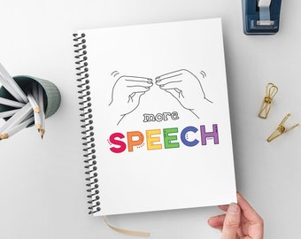 Speech Therapy Notebook • SLP Gifts •  Speech Therapist Notepad • SLPA