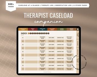 Ipad Edition * HUGE Hyperlinked Therapist Caseload Management for Slps, OTs, PTs, School Psychologists, and Social Workers