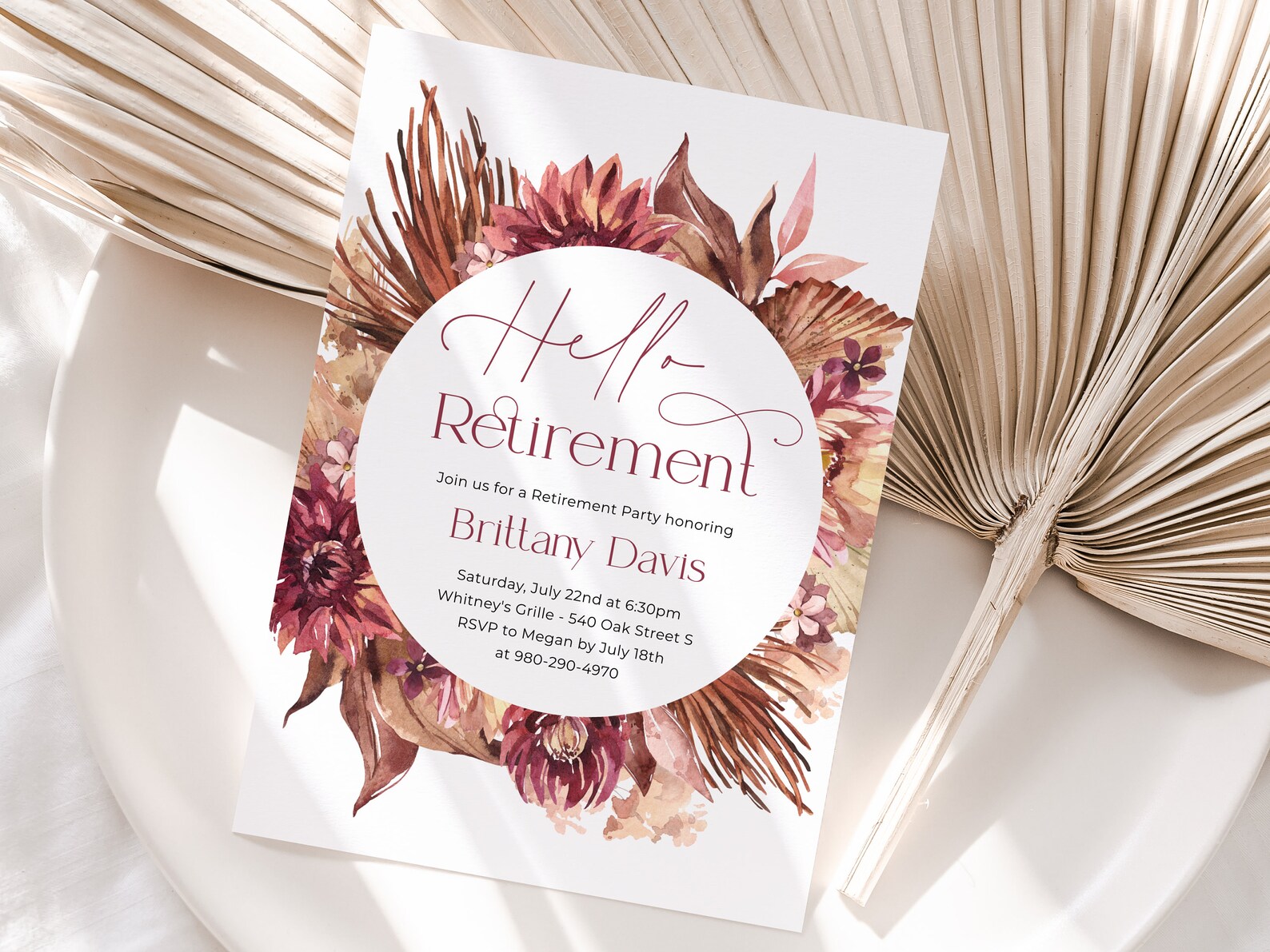 Editable Retirement Party Invitation Template Printable Etsy