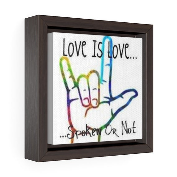 I Love You Hand Symbol Canvas
