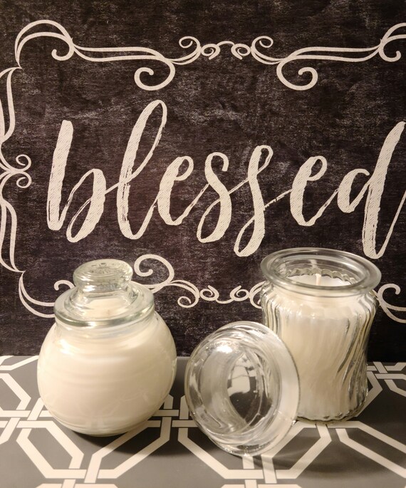 8oz Clear Round Candles