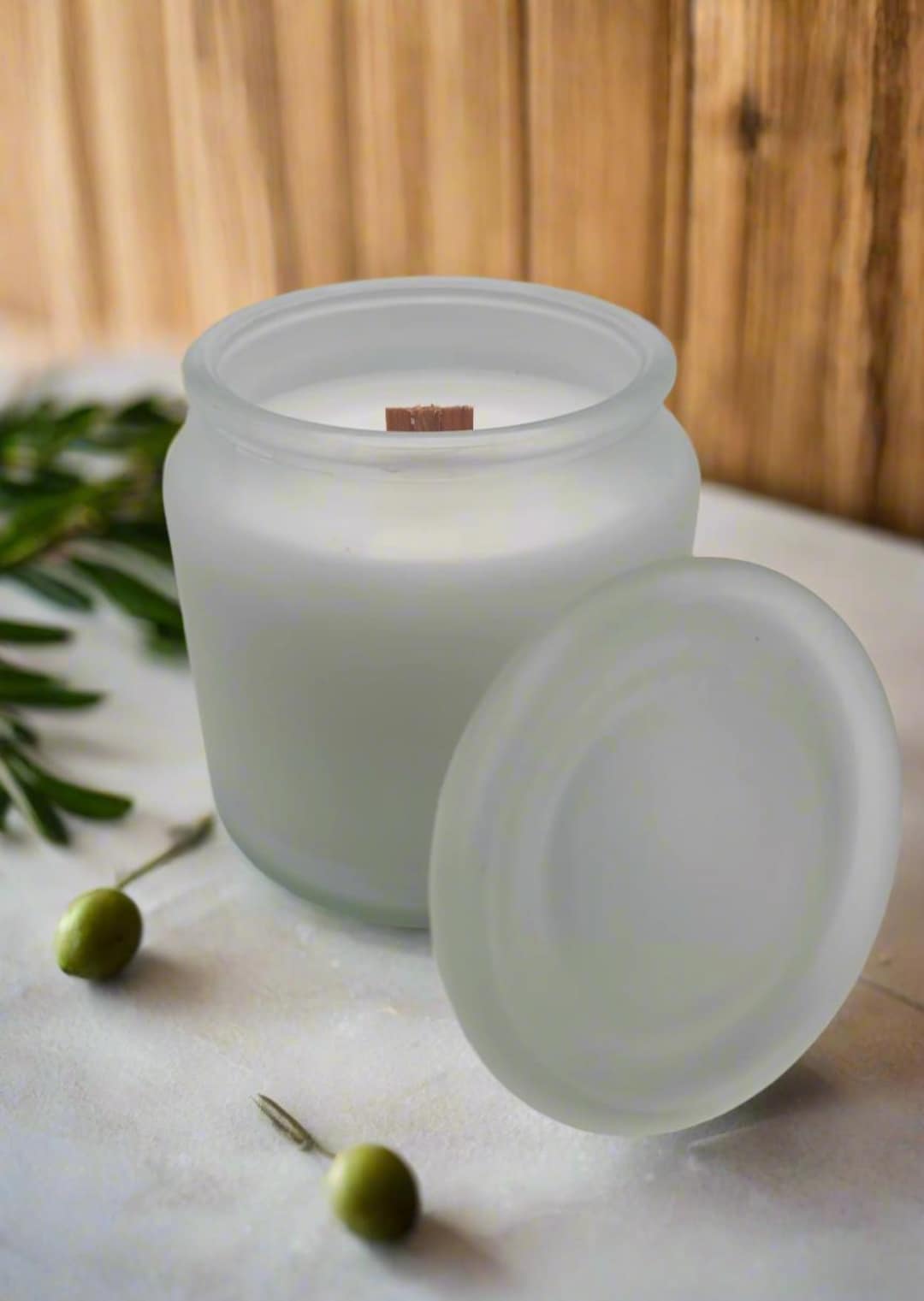 White Glass Candle main image 0