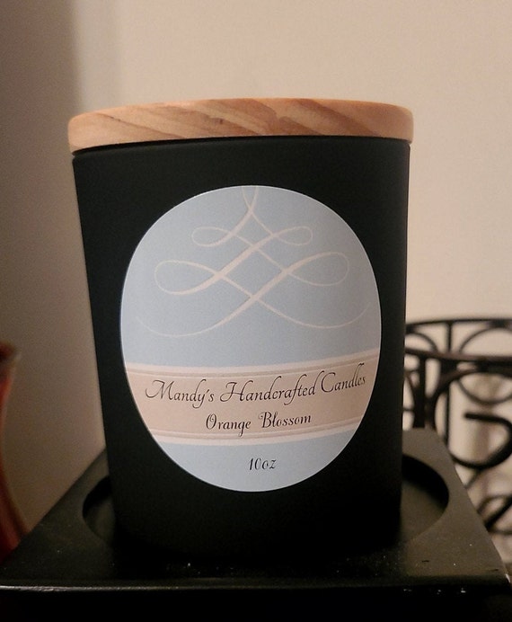 10oz matted black Handcrafted Scented Candles.