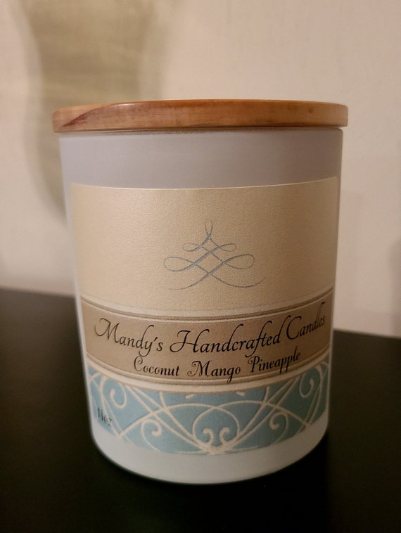 14oz matted white Handcrafted Scented Candles.