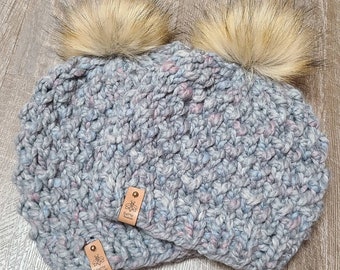 Mommy and me super stretchy winter hat