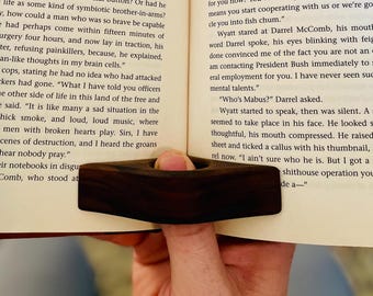 Hardwood Book Buddy, Book Finger Page Holder, Elegant Open Page Bookmark