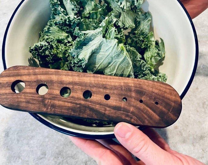 Hardwood Herb Stripper Tool | Walnut or White Oak, Personalized Option