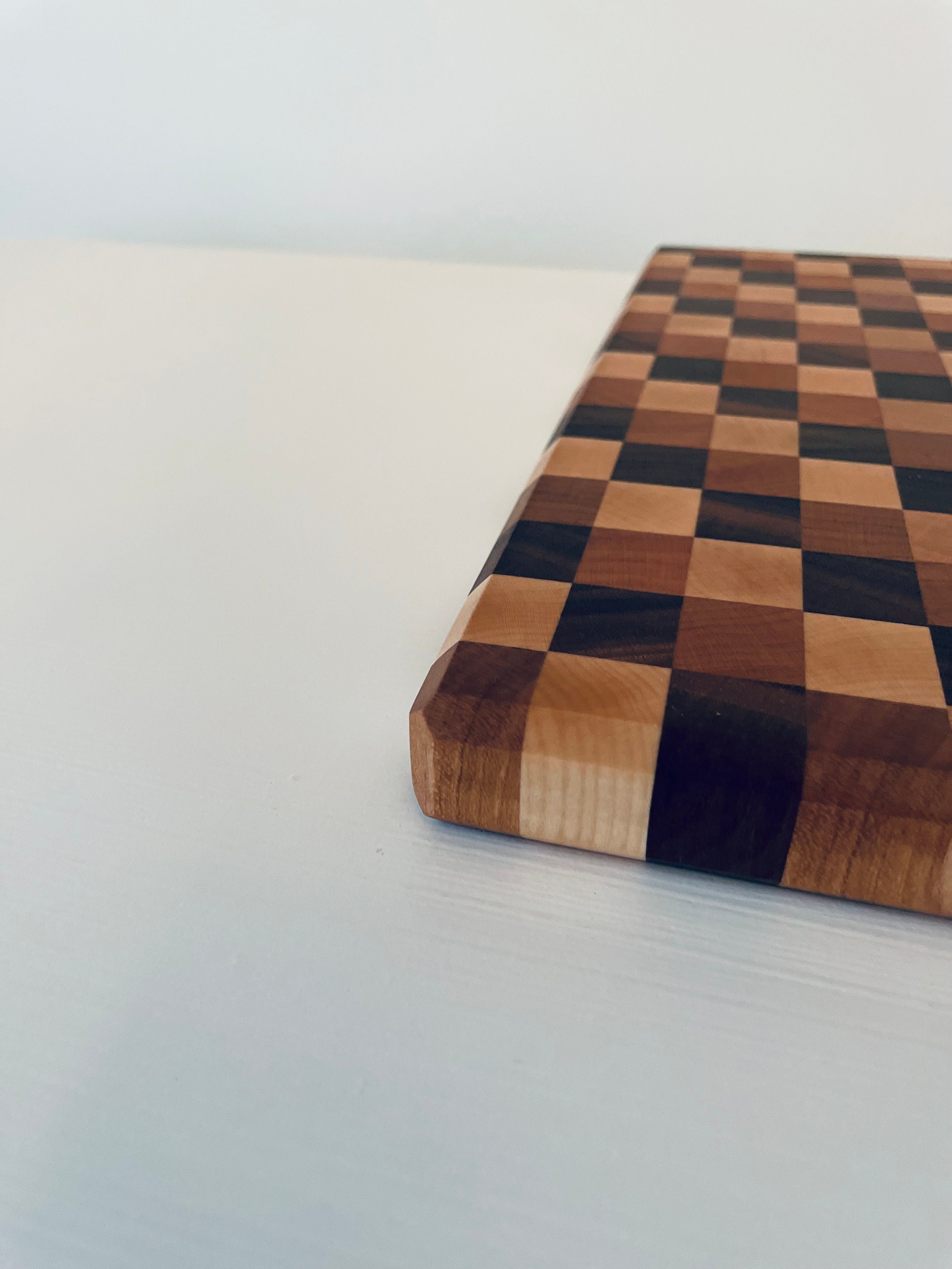 The 'triple Checker' End Grain Cutting Board Etsy