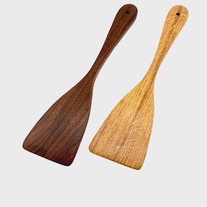 Hardwood Turner Spatula | Walnut, White Oak | Cast Iron Safe Cookware Tool