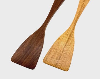 Hardwood Turner Spatula | Walnut, White Oak | Cast Iron Safe Cookware Tool