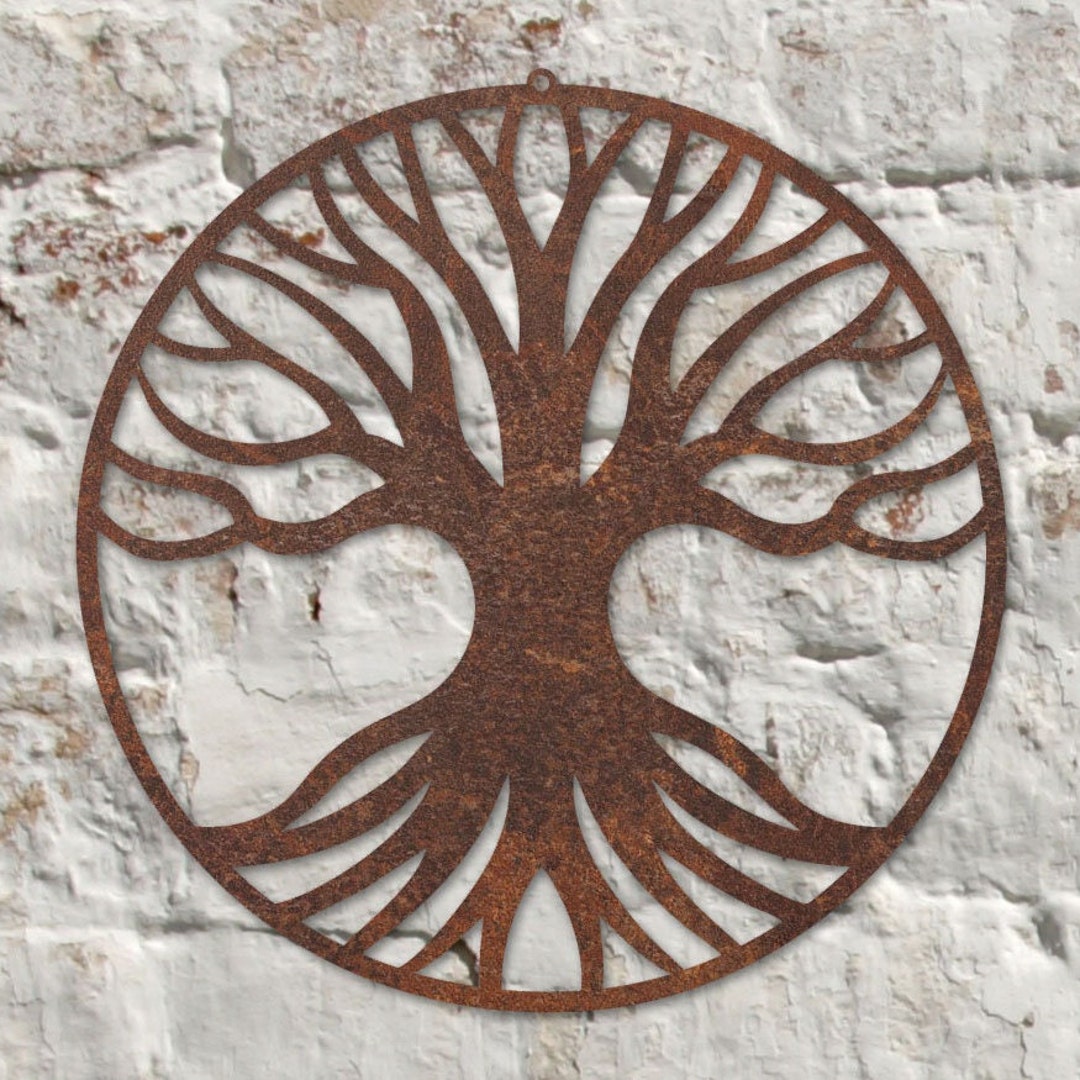 Rustic Metal Tree of Life Wall Art, Handmade Steel Sculpture - Etsy UK