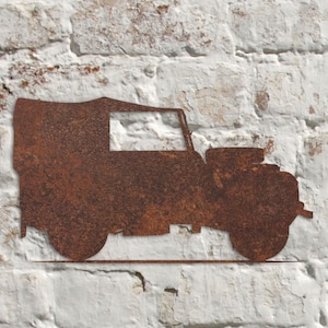 Rustic Metal Land Rover Series One 1 80 Inch Wall Art Sculpture Bespoke Handmade Gift