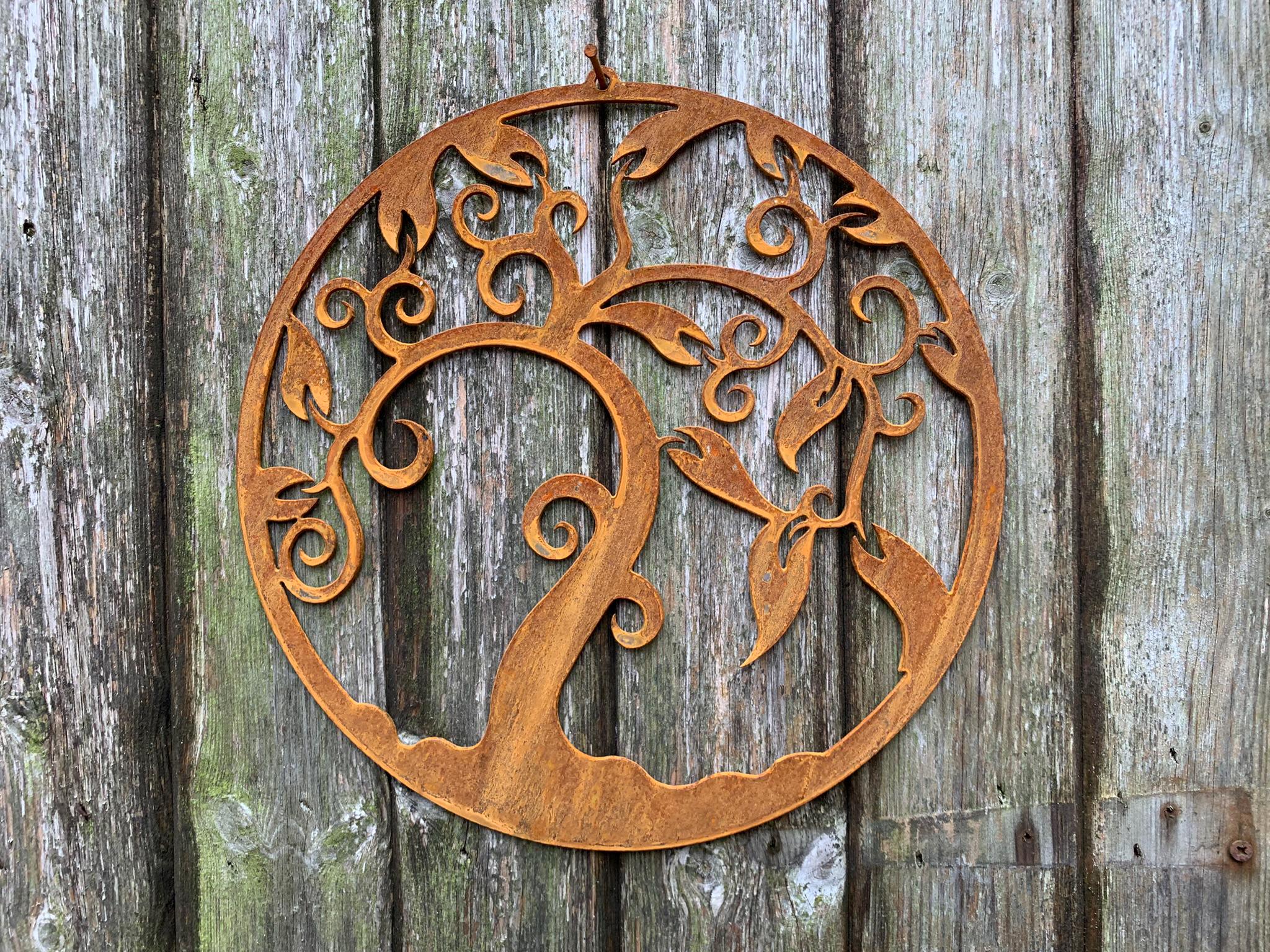 Rustic Metal Tree of Life Wall Art, Handmade Sculpture - Etsy UK