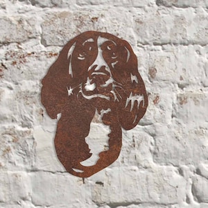 Rustic Metal Welsh Springer Spaniel Wall Art Sculpture Bespoke Handmade Gift