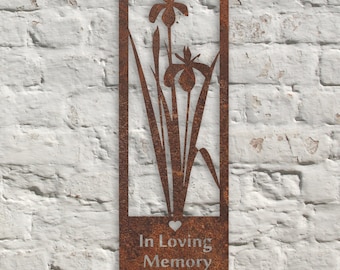 Rustic Metal In Loving Memory Garden Wall Art Sculpture Bespoke Handmade Gift