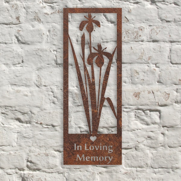 Rustic Metal In Loving Memory Garden Wall Art Sculpture Bespoke Handmade Gift