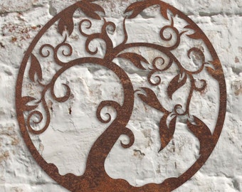 Rustic Metal Tree of Life Wall Art Sculpture Bespoke Handmade Gift