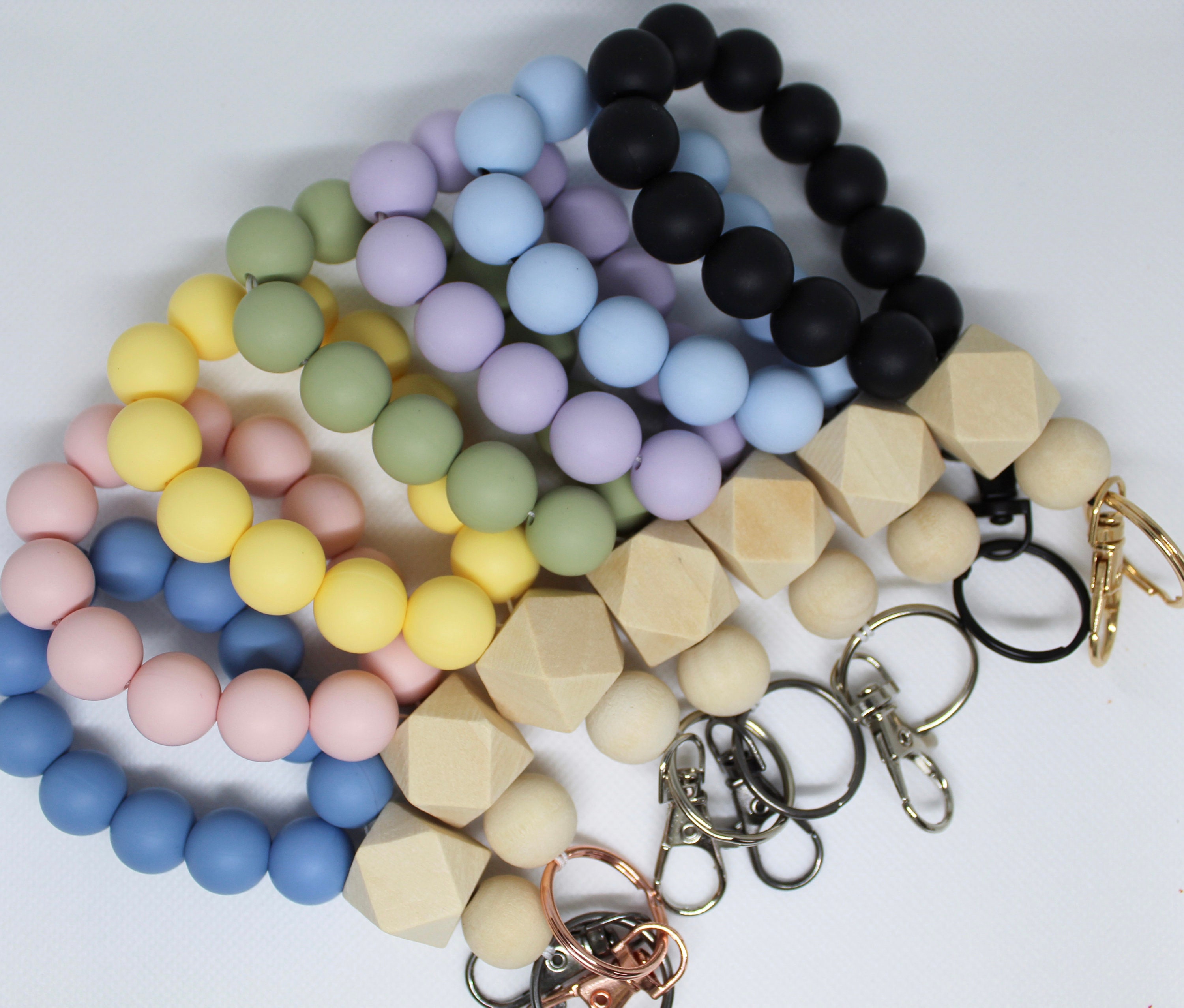 Silicone Bead Keychain Modern Keychain Bag & Purse Charm Etsy