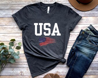 USA Shirt, Women's 4th of July shirt, Fourth of July shirt, USA Women's shirt, America shirt, Patriotic Shirt, USA flag shirt