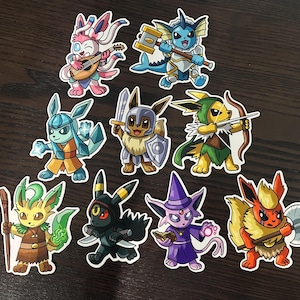 D and Eevee Stickers