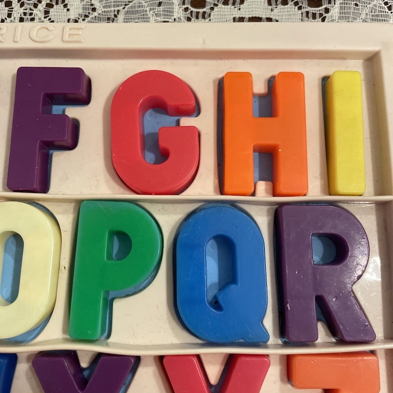 Fisher Price Vintage Alphabet Letters and Tray Etsy