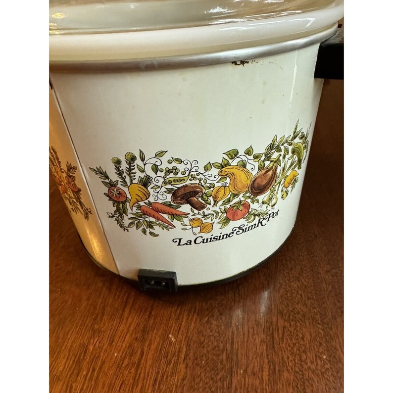 VTG Kmart La Cuisine Slow Cooker Sim R Pot Spice of Life 6 Quart Pyrex