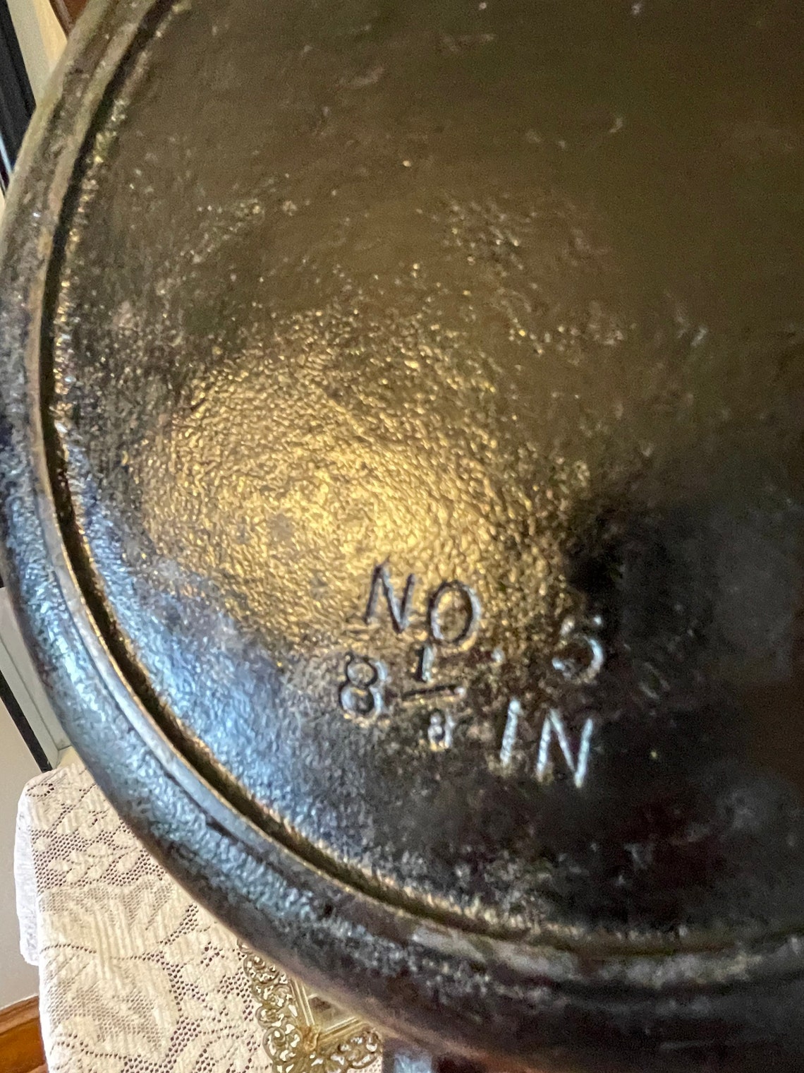 Vintage Birmingham Stove and Range Unmarked Cast Iron 8 1/8 Inch No 5