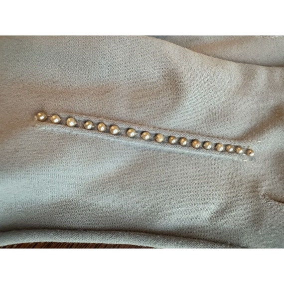 Vintage Size S/M Tan Nylon Stretch Gloves Formal … - image 2