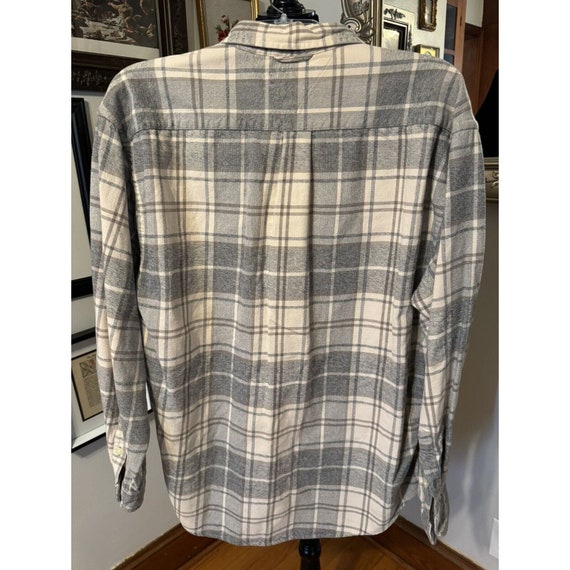 Tommy Hilfiger Crest Logo Flannel Shirt Plaid Gra… - image 9