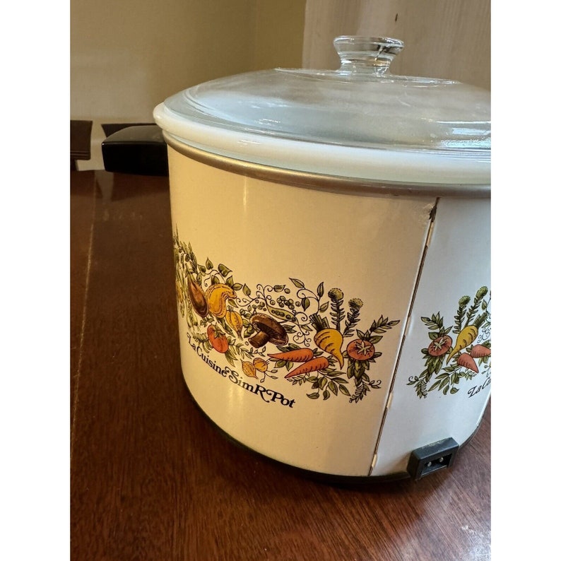 VTG Kmart La Cuisine Slow Cooker Sim R Pot Spice of Life 6 Quart Pyrex