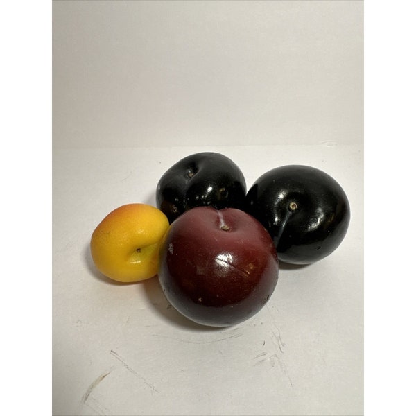 4 PCS Artificial Plums Citrus Fake FRUIT Life Realistic Heavy Quality Mexico - Faux Fruit Life Like Pretend Plums