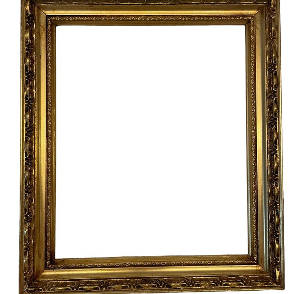 Gold Trim Canvas Picture Frame Etsy