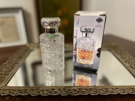 Vintage Crystal Lid Glass Perfume Bottles Antique Perfume -  Sweden