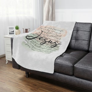 I Speak the Name of Jesus Over You Prayer Blanket