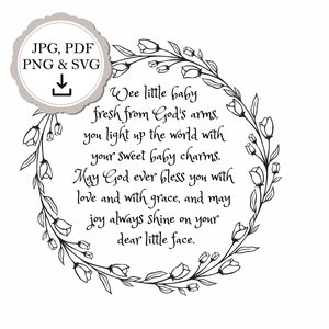 Wee Little Baby Fichier numérique - JPG, PNG, SVG Télécharger et Imprimer