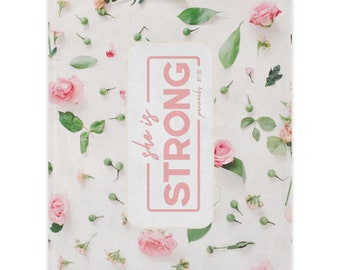 She is Strong Proverbs 31:25 Comfort Minky Blanket